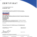 TüV-Zertifikat 9001 -Verkauf von Nutzfahrzeugen Hildesheim